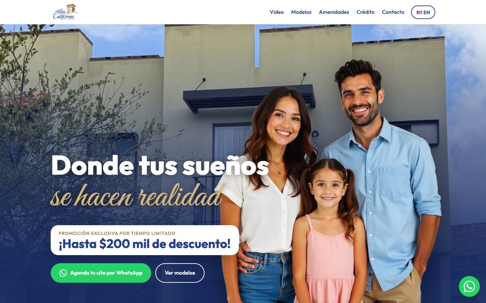 Portada de una presentación y catálogo digital de casas en venta